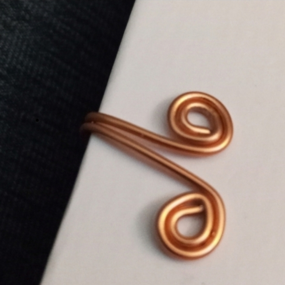 hand crafted rose gold ear cuff swirly ear crawler statement ear jacket